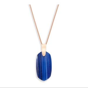 NEW Kendra Scott Inez Rose Gold Necklace In Navy